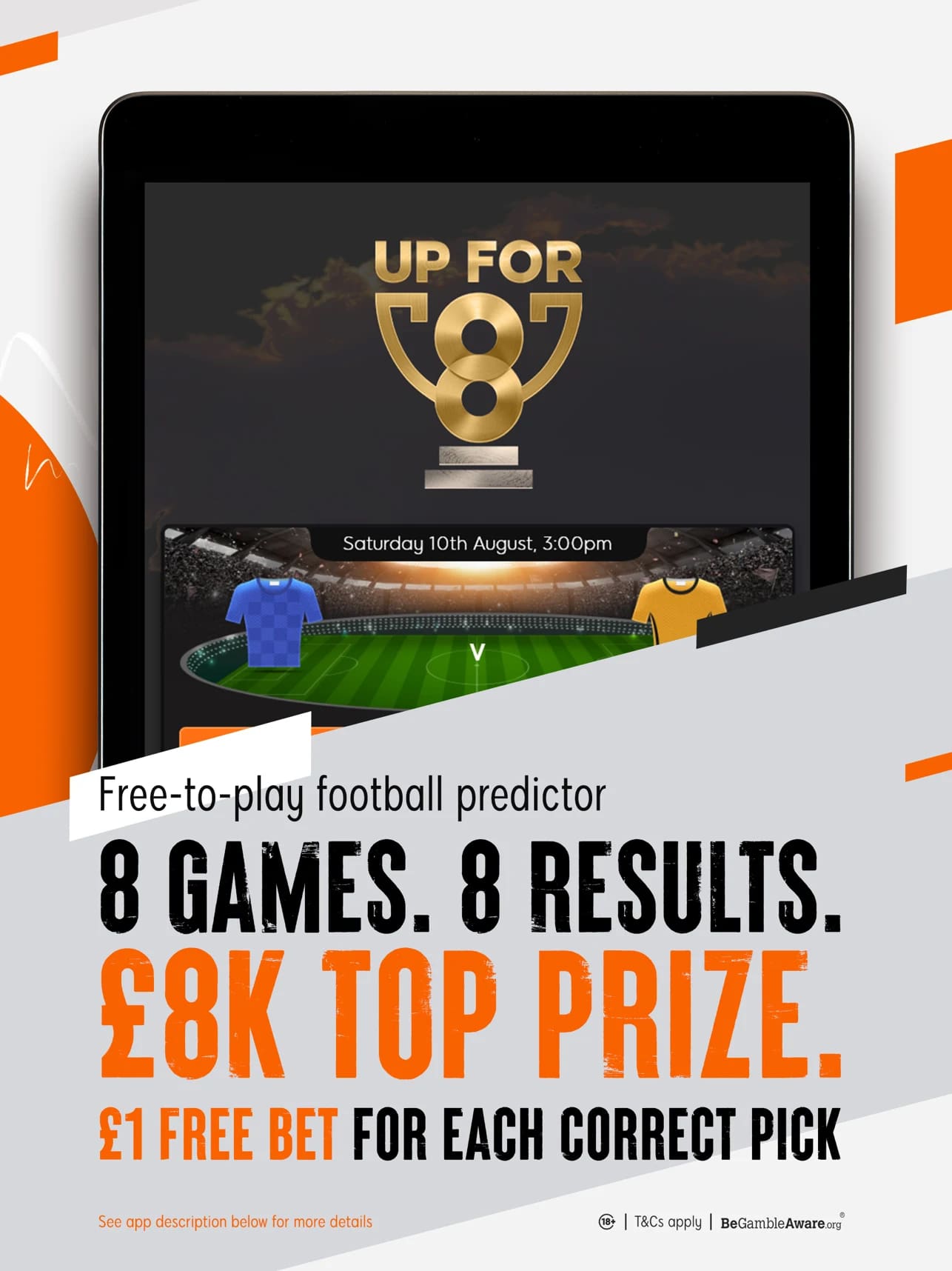 888sport Free Football Predictor - 8 Games, 8 Results, £8K Top Prize