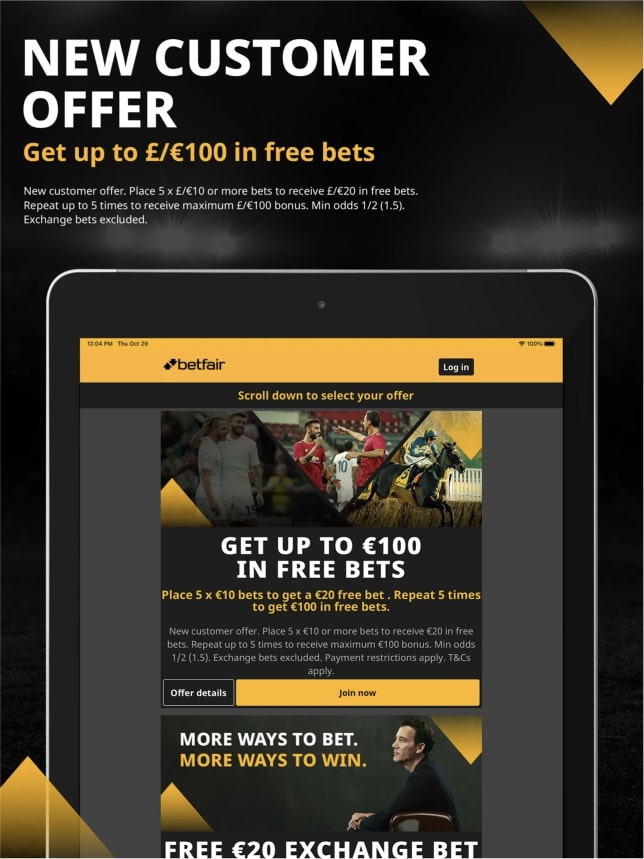 Betfair new customer offer