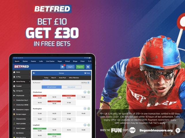 Betfred bet 10 det 30 in free bet