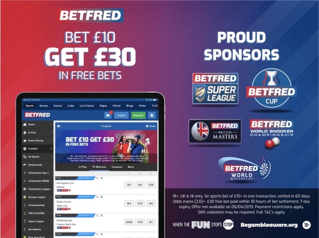 Betfred proud sponsors