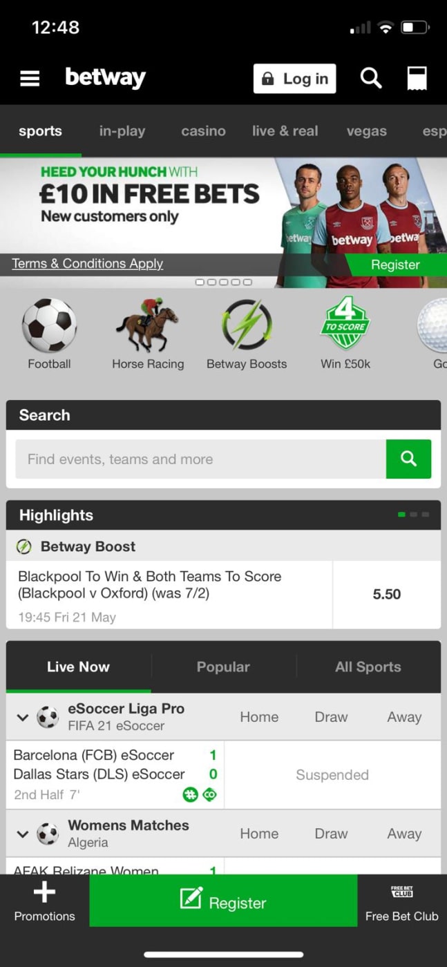 Betway sports