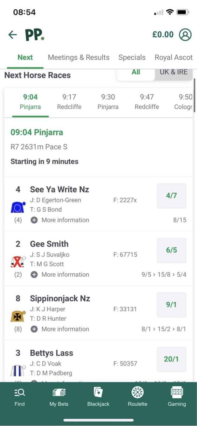 Paddy Power horse racing