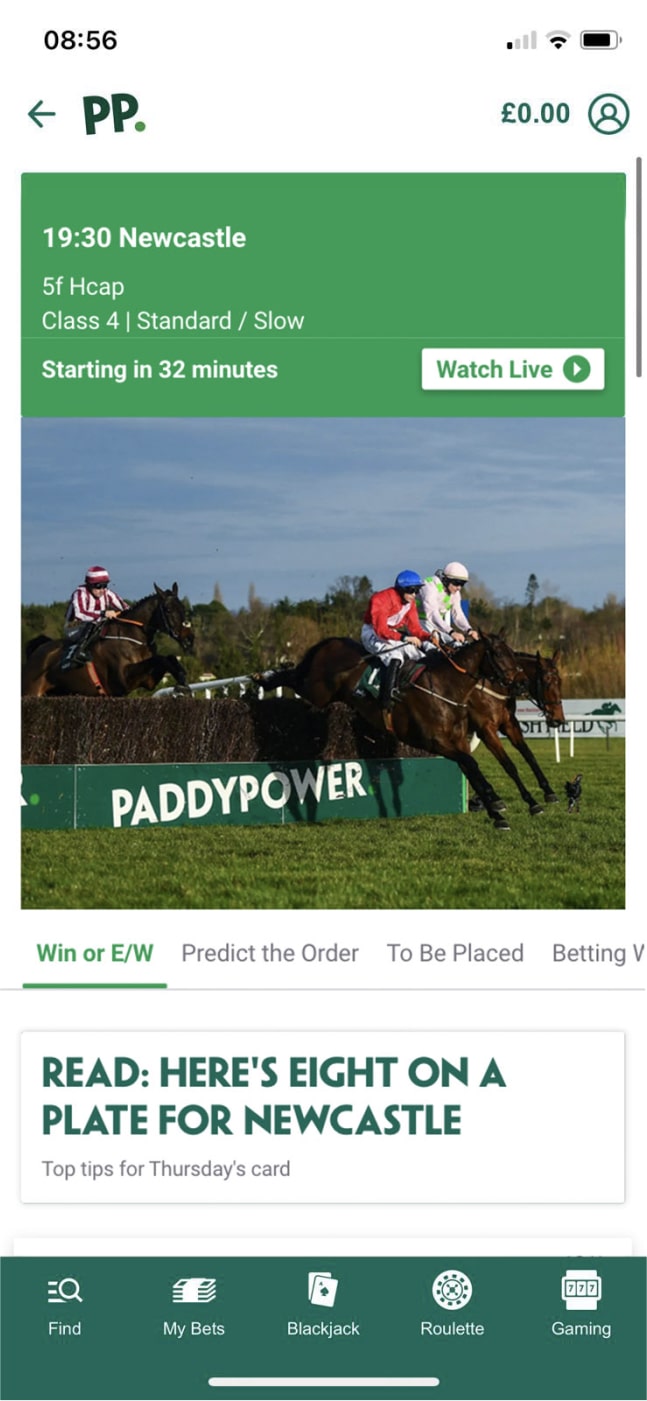 paddy power horse racing betting