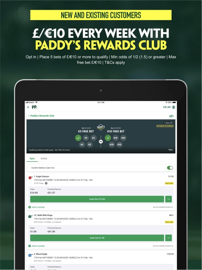 Paddy Power rewards club