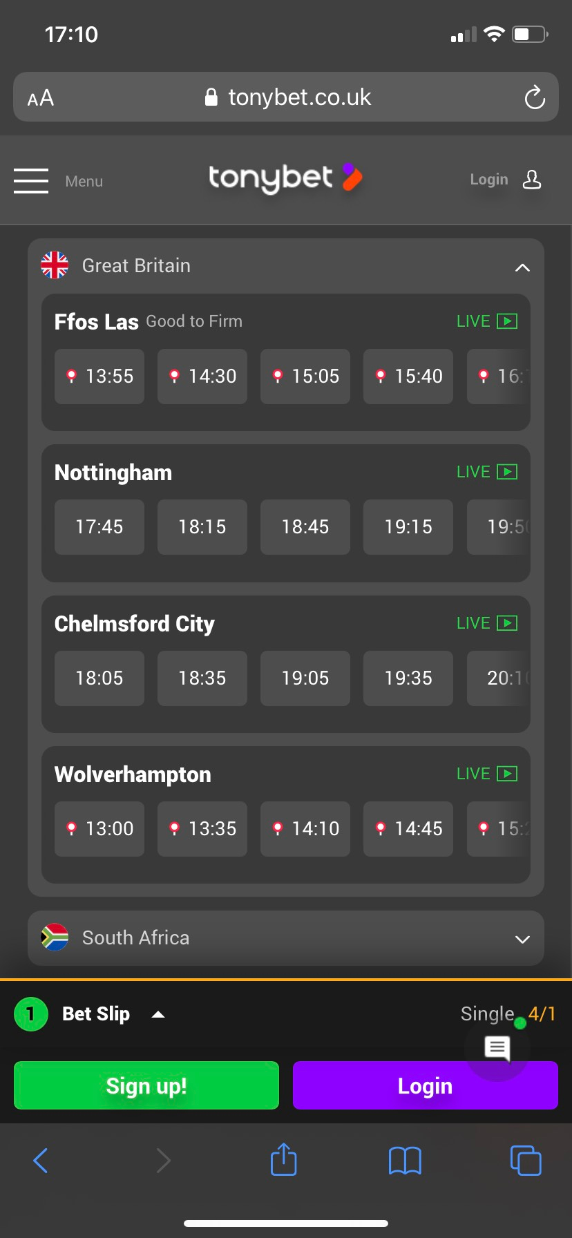 TonyBet Great Britain