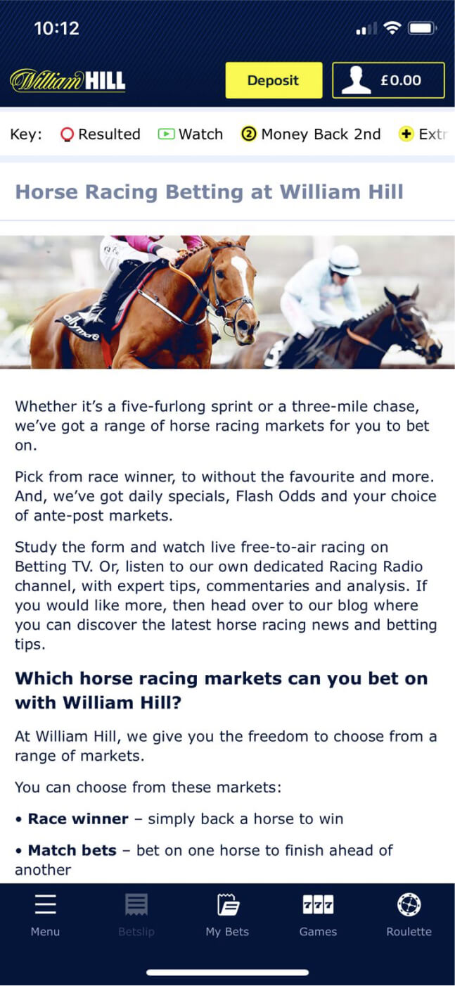 William Hill Horseracing